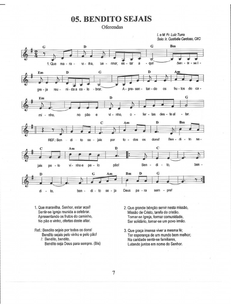 Que Maravilha, Senhor Estar Aqui - Ofertas | PDF