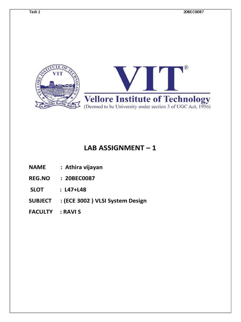 Lab Assignment - 1 | PDF