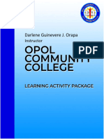 STS Learning Activity Package