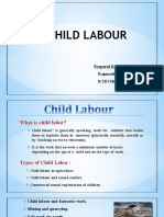 Child Labour: Prepared By: Ragunath S.M B.TECH (IT) - 3 Year