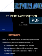 ETUDE DE LA PRODUCTION