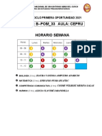 Grupo: B-Pom - 33 Aula: Cepru Horario Semana: Cepru Ciclo Primera Oportunidad 2021