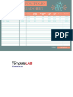 Investment Portfolio Tracking Spreadsheet 