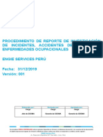 SSOMA-P-009-001 Procedimiento de Reporte e Investigación de Incidentes, Accidentes de Trabajo y Enf. Ocu