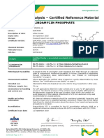 Certificate of Analysis - Certified Reference Material: Clindamycin Phosphate