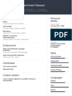 Muhammad Hassan: Education Personal Details