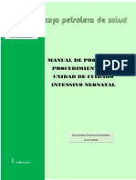 Manual Procesos Procedimientos Enf. U. Cuidado Intensivo Neonatal