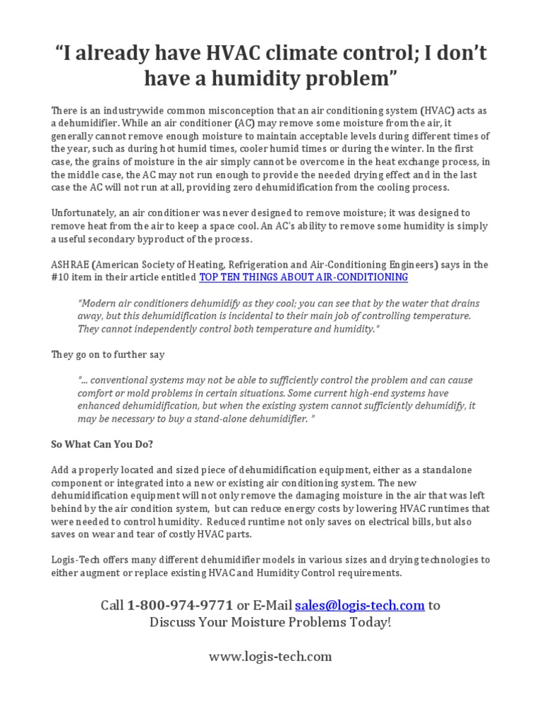 HVAC Definition PDF Air Conditioning Humidity