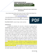 Influência da quitosana no consumo de água em argamassas