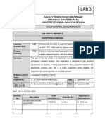 Acceptance Sampling Lab Report