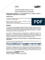 Contratacion Directa No de 2012 Respuesta Observaciones A Las Evaluaciones