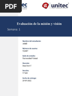 Tarea 1.1 Evaluacion de La Mision y Vision