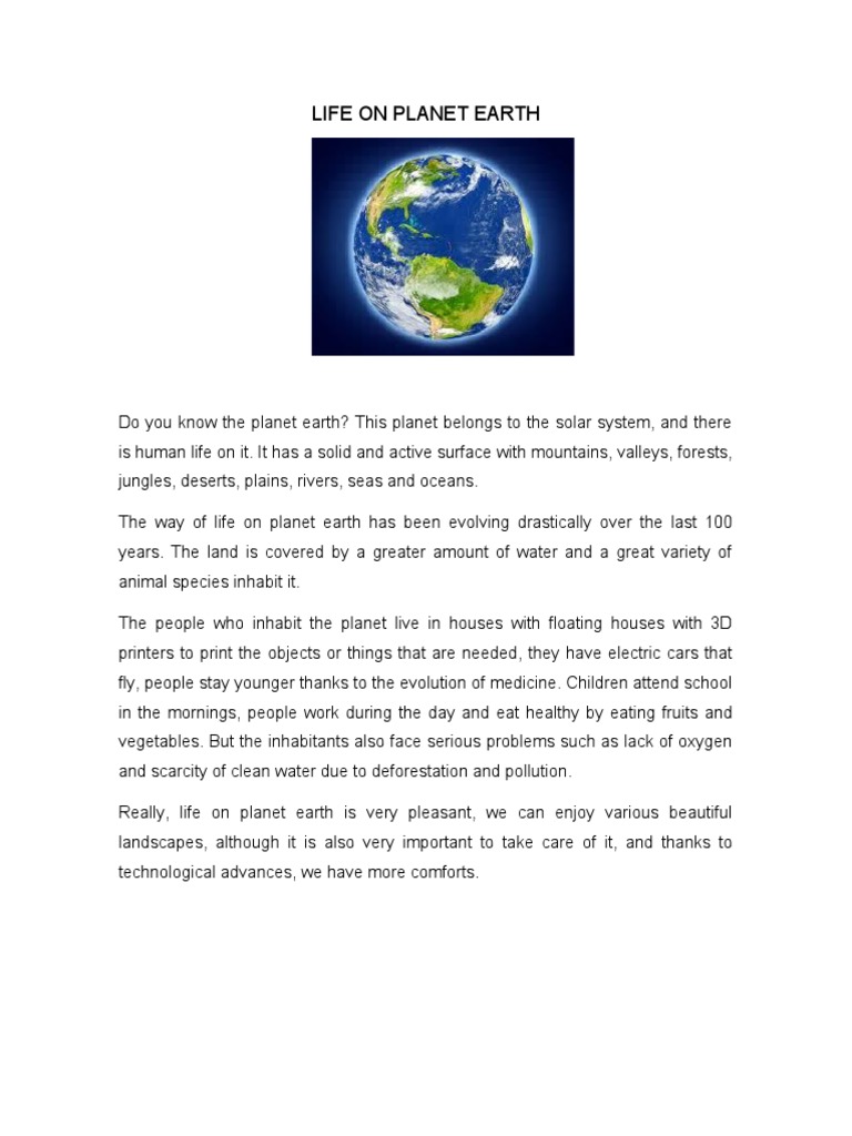 Life On Planet Earth | PDF | Science & Mathematics | Technology ...