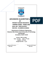 Advanced Algorithm Lab: Paper Code:-Pgse-292