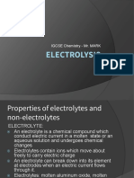 Electrolysis: IGCSE Chemistry - Mr. MARK