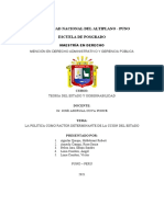 La Política Como Factor Determinante de La Acción Estatal