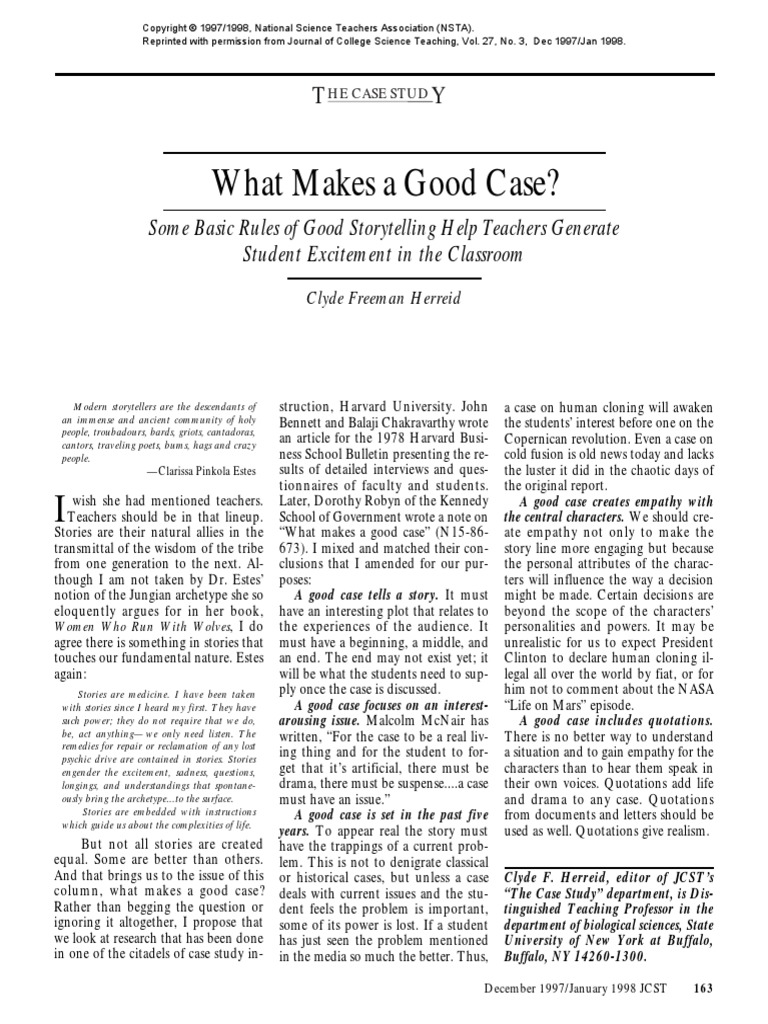 WhatMakesaGoodCase Herreid PDF