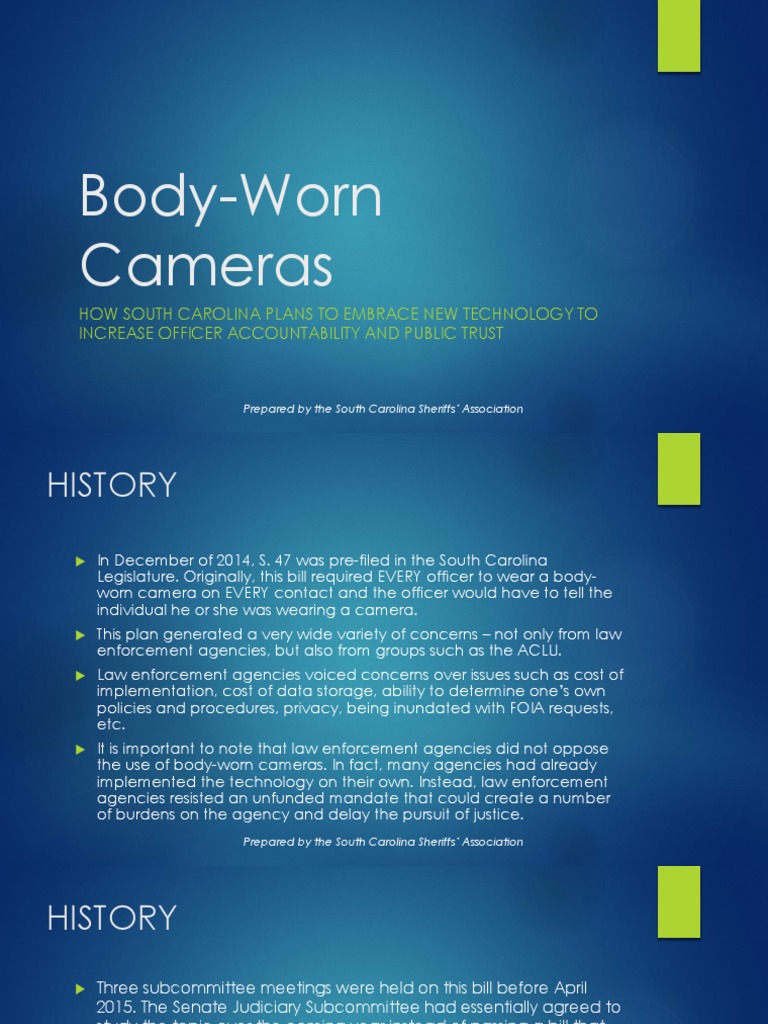BJA Body Worn Cameras PDF Police Social Institutions