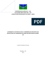 2014 - LourdesFernandesDeSouza - Letramento e História de Vida - As Memórias de Procópia Dos Santos