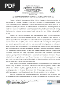 Gulayan Sa Paaralan Narrative Report