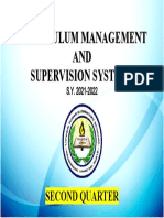 Curriculum Management AND Supervision Systems: Second Quarter
