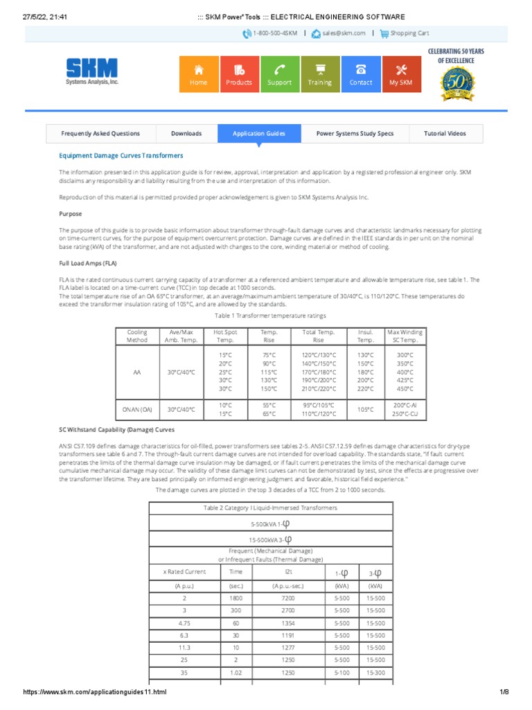 SKM Power Tools Electrical Engineering Software Curva Daño