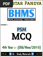 PSM - MCQ - 4th - BHMS - (Old, New, 2015)