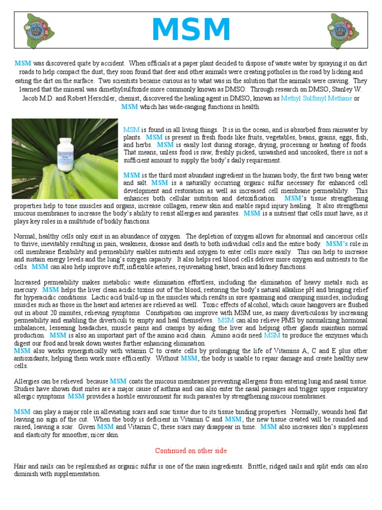 MSM Write Up Mucus Allergy Free 30day Trial Scribd