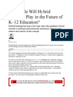 What Role Will Hybrid Learning Play in The Future of K-12 Education