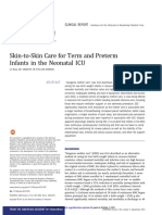 Skin-to-Skin Care For Term and Preterm Infants in The Neonatal ICU