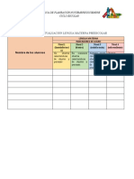 Rubrica de Evaluación Preescolar Diciembre