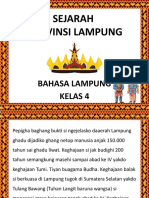 Sejarah Provinsi Lampung - Bahasa Lampung Kelas 4
