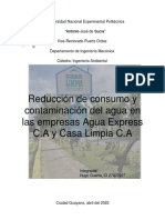 Reduccion Uso y Contaminacion Agua Agua Express y Casa Limpia