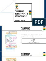 Lesson 12.1 - Current, Resisitivity, and Resistance