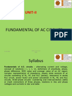 Unit-Ii: Fundamental of Ac Circuits