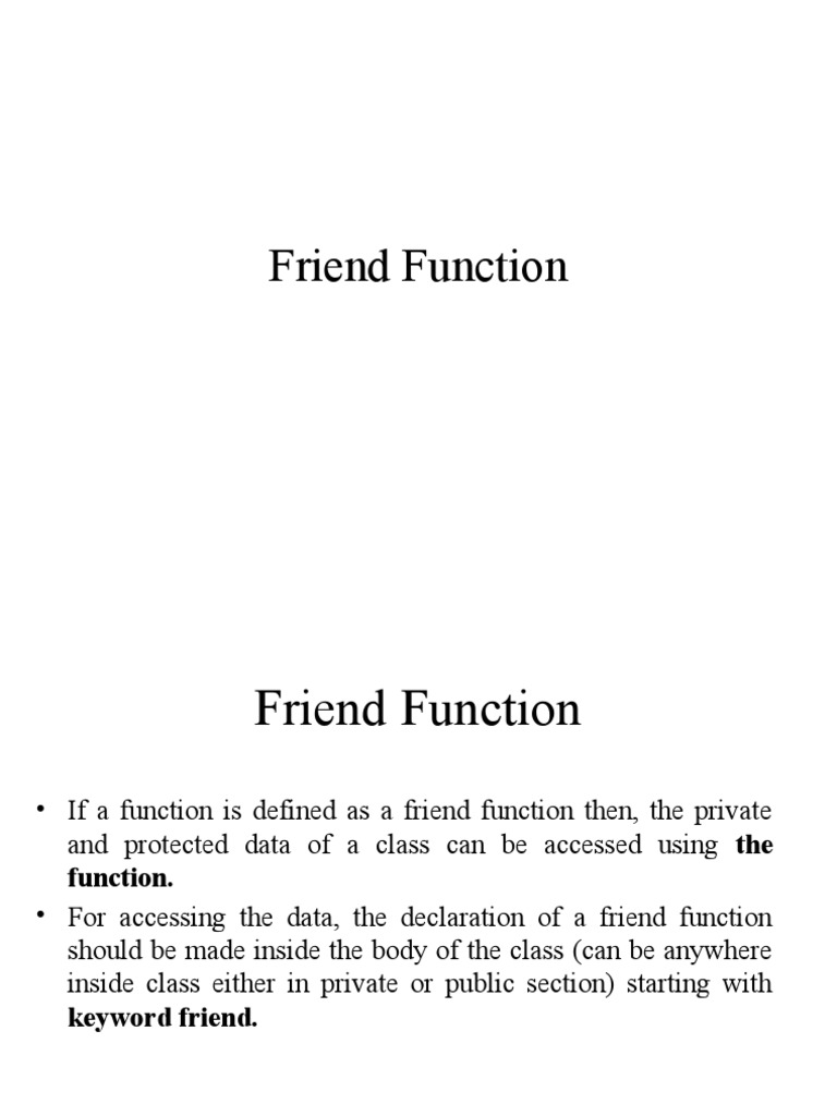 Understanding Friend Functions in C++ | PDF | Technology & Engineering