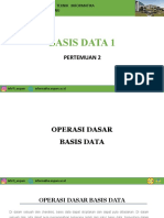 Basis Data 1 - Pertemuan 2