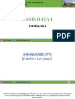 Basis Data 1 - Pertemuan 3