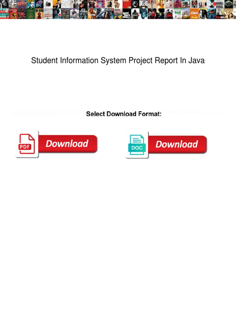 Java-Based Student Information System | PDF | Java (Programming ...