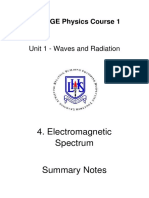 Electromagnetic Spectrum Summary