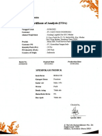 Certificate of Analysis (COA)