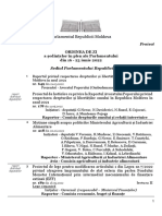 Supliment La Proiectul Ordinii de Zi A Ședinței În Plen Pentru 16 Iunie 2022