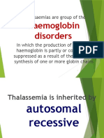 Haemoglobin Disorders: Thalassaemias Are Group of The