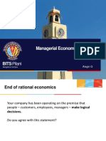 Managerial Economics: BITS Pilani