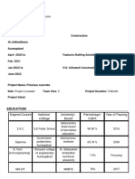 Construction Project Co-Leader Resume