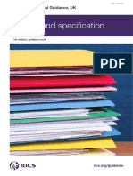 Design and Specification 1st Edition Rics
