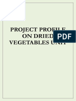 Project Profile On Dried Vegetables Unit