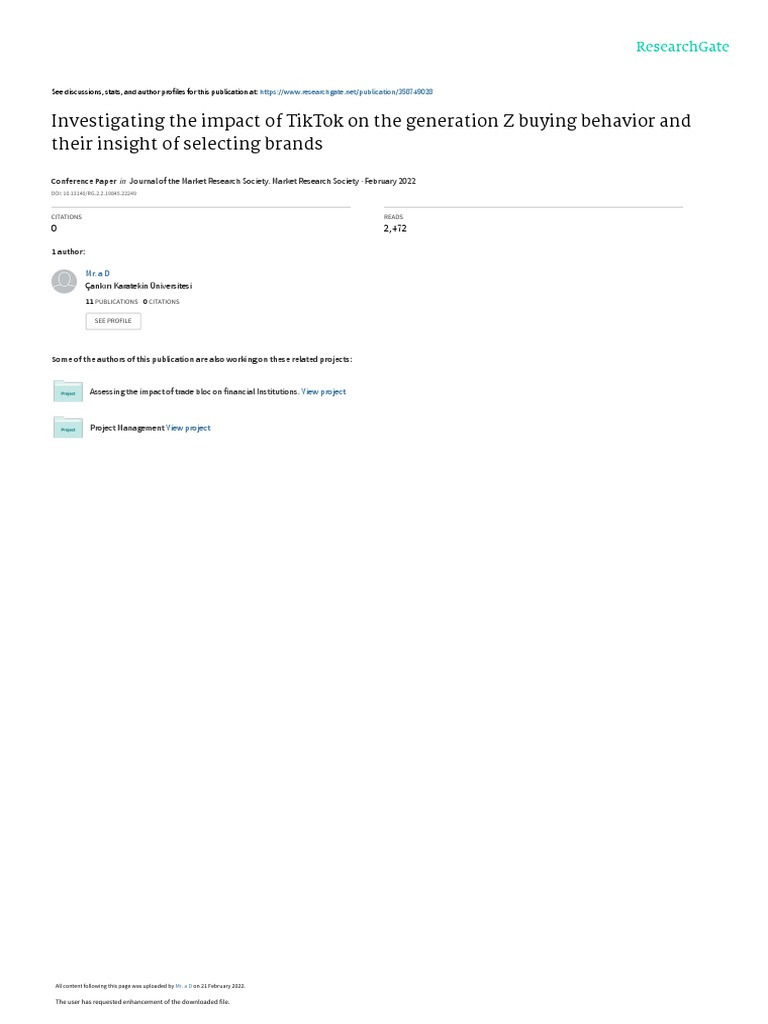 TikTok's Influence on Gen Z Buying Behavior | PDF | Brand | Popular ...