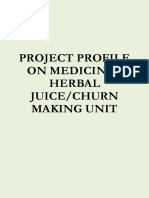 Project Profile On Medicinal Herbal Juice/Churn Making Unit