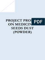 Product Profile On Medicinal Seeds Dust Making Unit